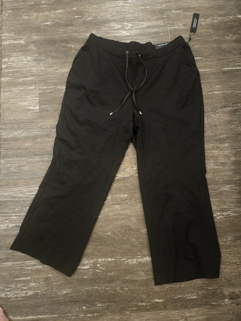 Jones & Co Black Wide-Leg Women’s Pants 1X